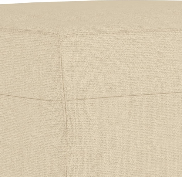 vidaXL 3-tlg. Sofagarnitur mit Kissen Creme Stoff 3201828 Bild 5