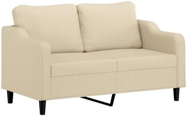 vidaXL 3-tlg. Sofagarnitur mit Kissen Creme Stoff 3201828 Bild 3