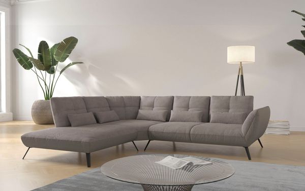 Places of Style Ecksofa Mikado L-Form, inkl. Sitztiefenverstellung und Armteilverstellung