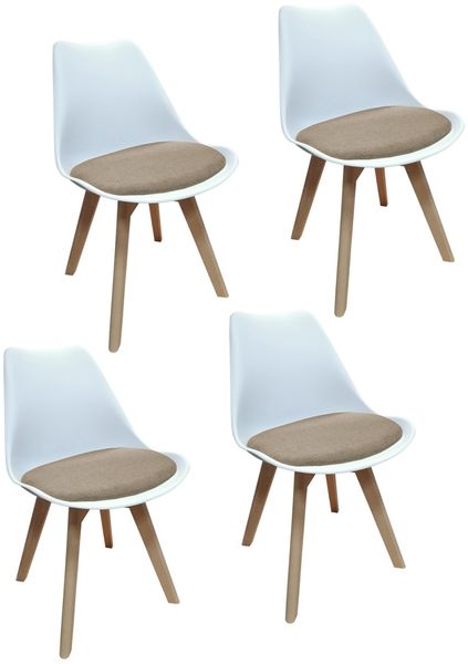 HTI-Living Atlanta Webstoff 4er-Set Stuhl