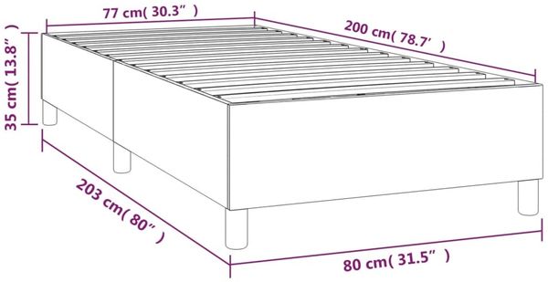 vidaXL Polsterbett Weiß 80x200 cm Kunstleder Bild 9