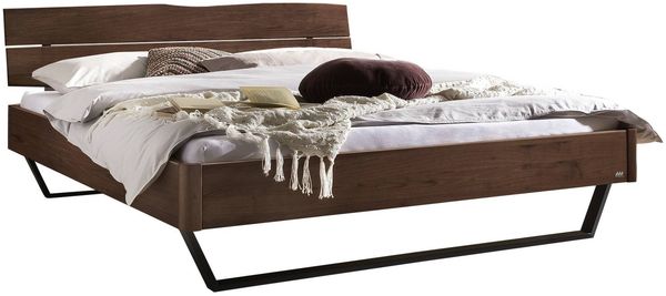 Hasena Lounge Fossoli 140x210 Nussbaum, geölt - Fusshöhe 20 cm Massivholzbett