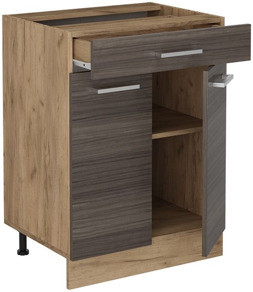 Küchenunterschrank R-Line Edelgrau 60 cm mit Schublade, ohne Arbeitsplatte Vicco Bild 4