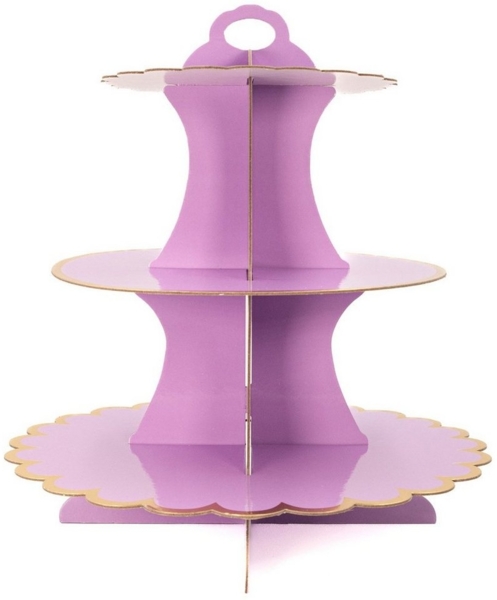 Intirilife Etagere, Pappe, (1x Tortenständer), Tortenständer aus Pappe, Muffinständer Cupcake Ständer Etagere