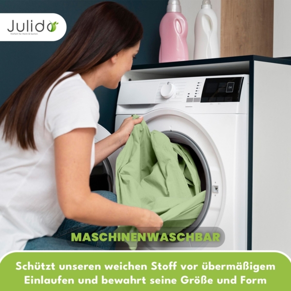 Jersey Spannbettlaken 140-160x200 100% Baumwolle weich bügelfrei komfort Grün Bild 5