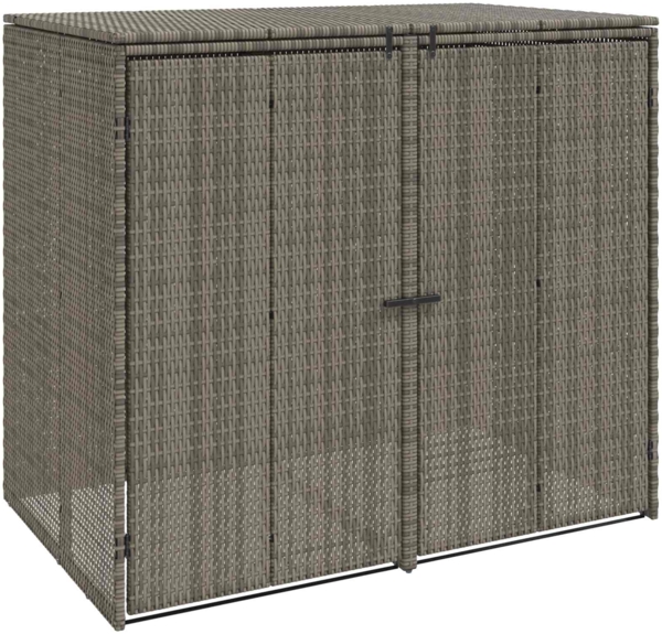 vidaXL Mülltonnenbox 2 pcs Grau 65 x 80 x 115 cm Polyethylen 42008243