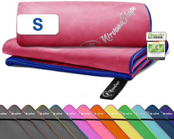 NirvanaShape Reisehandtuch Mikrofaser Handtücher Set, Badehandtuch, Reisehandtuch, Strandtuch, Ecktasche mit Reißverschluss, saugfähig, leicht, schnelltrocknend