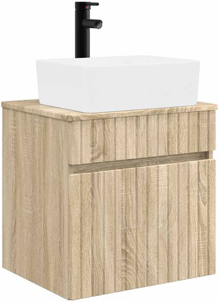 vidaXL Wandmontierte Waschbecken-Vanität Sonoma-Eiche 49 x 41 x 63 cm 890584