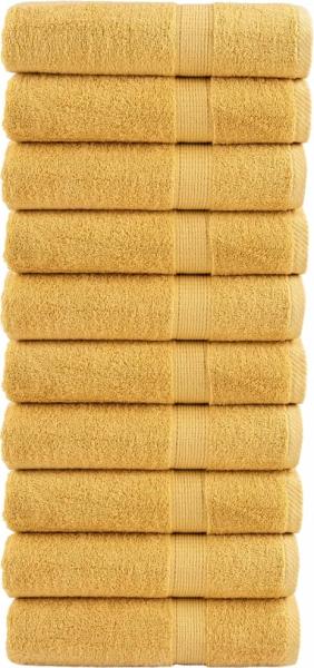 vidaXL Premium-Badetücher SOLUND 10 Stk. Gold 100x150 cm 600 g/m² 137289