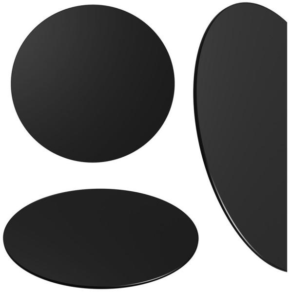 Kaminglas Tischplatte Bodenplatte Rund Funkenschutz ESG Sicherheitsglas Klarglas Schwarz Ofenglas Glasplatte Kaminplatte Glasscheibe Vorleg - Ø 80cm