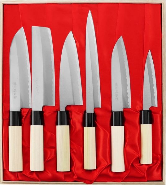 Satake Satake Yoshimitsu Rost-Set mit 6 Messern HG8404W