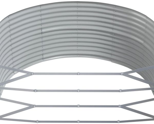 vidaXL Hochbeet Grau 212x140x68 cm Verzinkter Stahl 319094 Bild 5