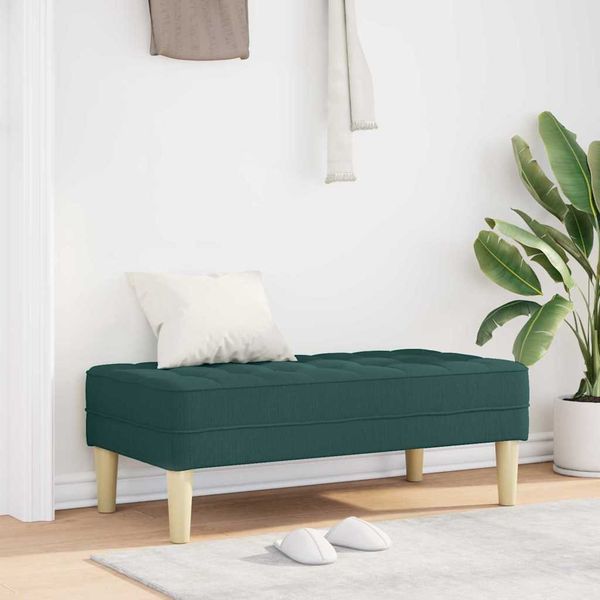 vidaXL Bank mit Kissen Dunkelgrün 113 x 57 x 39 cm Stoff 42001939