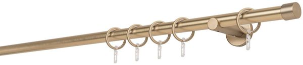 ondeco Gardinenstange Profil Wandabstand 6,5cm Cap, Ø 20 mm, 1-läufig, Wunschmaßlänge, Bohren, verschraubt