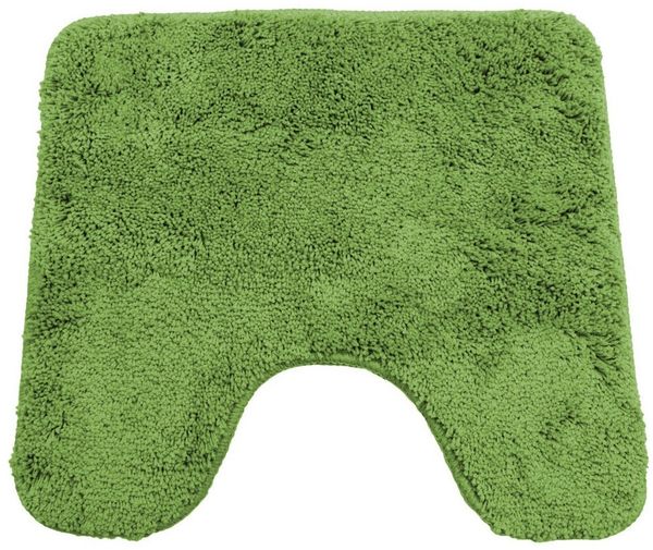 NYVI Badematte WC Vorleger ohne Ausschnitt NYVISpa Lasalle Grün Toiletten Teppich, Höhe 20 mm, Polyester, Rutschfest, Saugstark, Schnell Trocknend, Fußbodenheizung geeignet