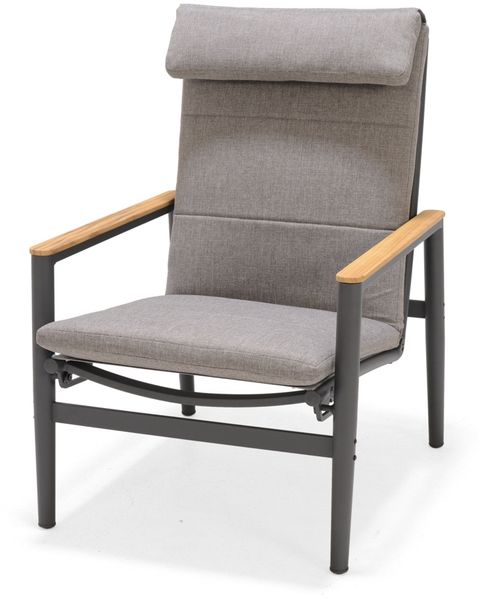 2er Set ScanCom Topaz Lounge Sessel Aluminium / Teak
