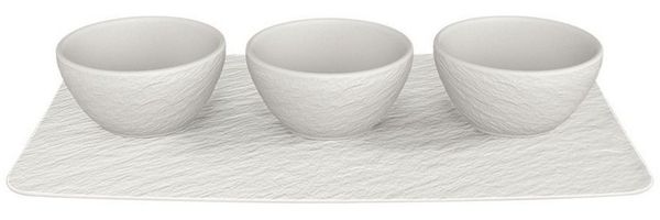 Villeroy & Boch Manufacture Rock Blanc Dipschälchen Set 4-tlg.