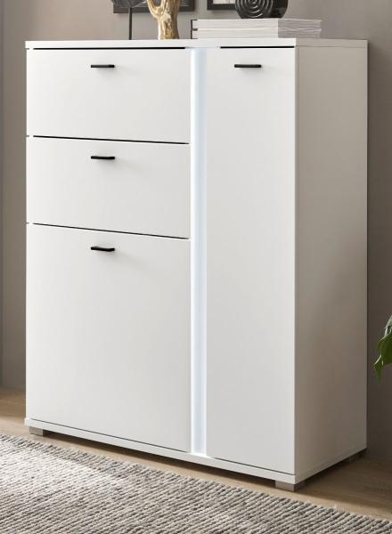 Highboard Bellport in weiß matt 100 x 125 cm