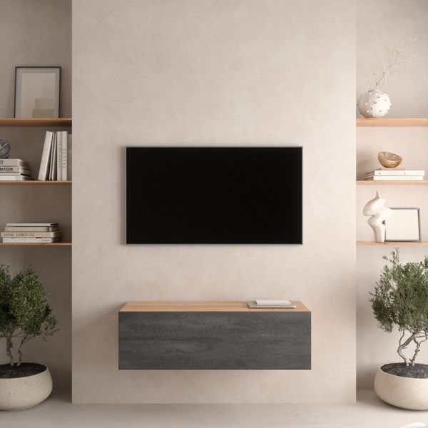 Planetmöbel TV-Board WEST (TV Lowboard, Fernsehschrank hängend oder stehend), Fernsehtisch 1x 100cm breit