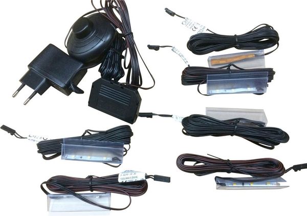 trendteam LED Schrankinnenraumbeleuchtung Glaskantenbeleuchtung, Ein-/Ausschalter, LED fest integriert, Warmweiß