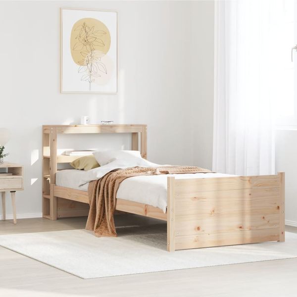 vidaXL Bettgestell mit Kopfteil ohne Matratze 90x200 cm 3306015