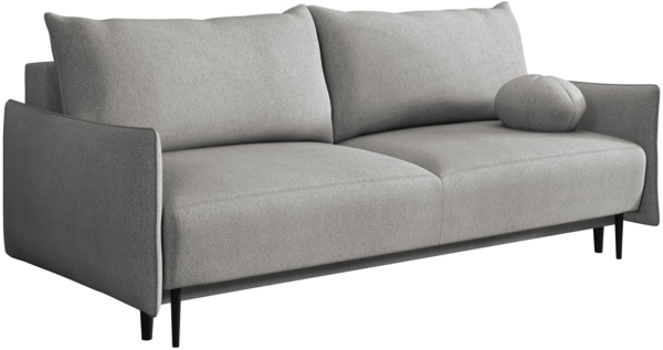 Sofa Dravolt mit Schlaffunktion, Bequeme 3 Sitzer Schlafsofa mit Bettkasten (Farbe: Velo 633)