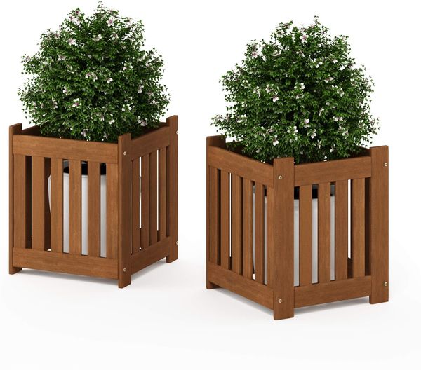 Furinno Tioman Outdoor Blumenkasten (2er Set), natur