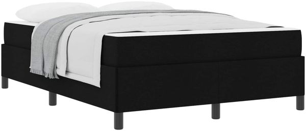 vidaXL Boxspringbett mit Matratze Schwarz 140 x 190 cm Stoff 3398859 Bild 2