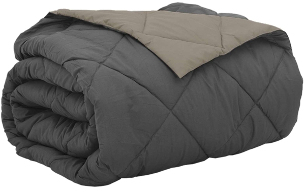 vidaXL Sommerdecke Hellgrau und Anthrazit 240x200 cm Mikrofaser 42025516