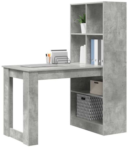vidaXL Schreibtisch Beton Grau 122 x 67 x 145 cm Holzwerkstoff 3337260 Bild 3