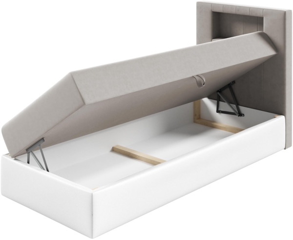 Boxspringbett 'Gladino Junior 1' blau 90x200 cm Rechts Bild 3