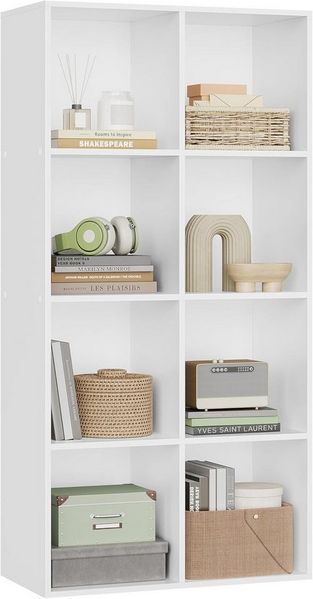 Woltu Bücherregal, 1-tlg, Büroregal Aktenschrank, MDF, 8 Fächer