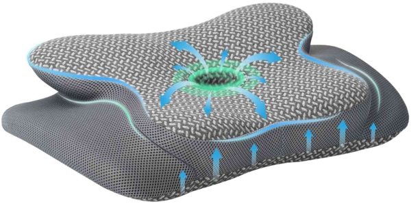 vidaXL Kopfkissen mit Kissen Grau 60 x 37 x 13 cm Polyester 42012693