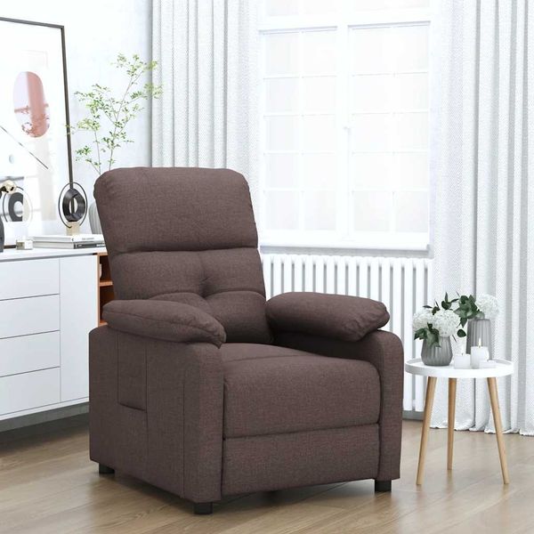 vidaXL Liegesessel Dunkelbraun Stoff [289667]