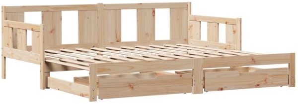 vidaXL Tagesbett Ausziehbar mit Schubladen ohne Matratze 80x200 cm 3302227