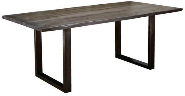 Baumtisch Sheesham 200x100x78 smoked oak lackiert Plattenstärke 3,5cm FREEFORM #0303