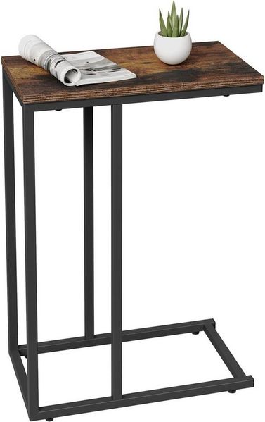 Woltu Beistelltisch (1-St), Sofatisch Tischplatte aus MDF Gestell aus Metall