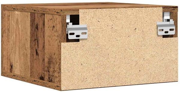vidaXL Nachttisch Wandmontiert Altholz 35 x 35 x 20 cm Holzwerkstoff 863782 Bild 8