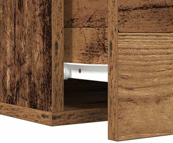 vidaXL Nachttisch Wandmontiert Altholz 35 x 35 x 20 cm Holzwerkstoff 863782 Bild 9