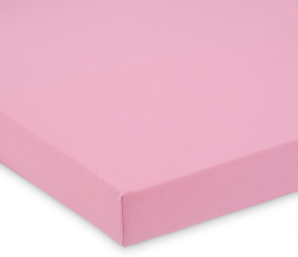 FabiMax BIO Jersey Spannbettlaken für Beistellbett und Wiege, 90 x 55 cm, rosa