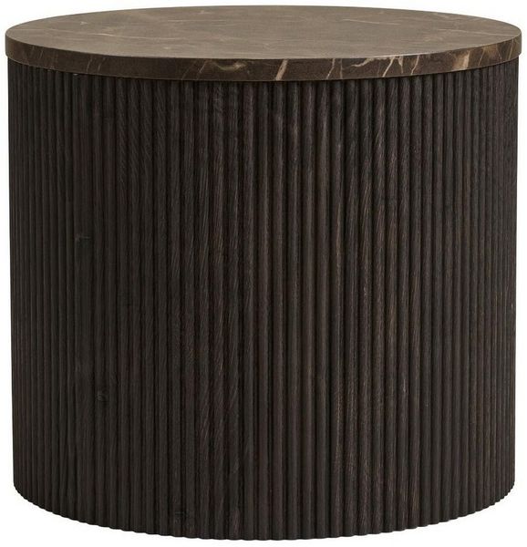 House Nordic Couchtisch Ida Couchtisch Eckentisch Ø45cm Marmor Dekor braun
