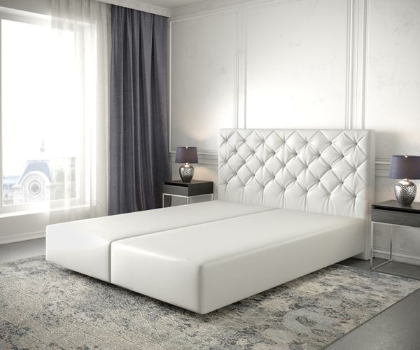 Boxspringgestell Dream-Great Kunstleder Weiß 140x200 cm