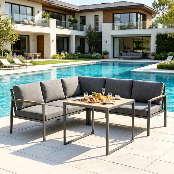 Zeitgenössisches Outdoor Sectional Sofa Set,Outdoor Möbel Set,Patio Sitzgruppe
