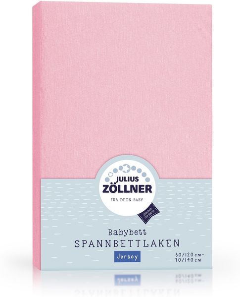 Julius Zöllner Spannbettlaken Jersey rosa,60x120/70x140 cm Bild 2
