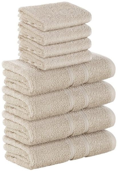 StickandShine Handtuch Set 4x Gästehandtuch 4x Handtücher Frottee Baumwolle SET, 100% Baumwolle 500 GSM