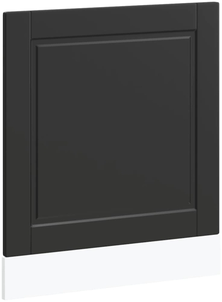 vidaXL Geschirrspülerblende Porto Schwarz 60x1,5x67 cm Holzwerkstoff 854138