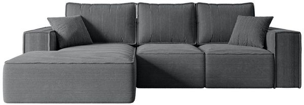 ALTDECOR Ecksofa SERRA-L-S, Couch mit Schlaffunktion, Wohnzimmer - Wohnlandschaft, Corner Sofa Bett Eckcouch Couch L-Form Schlafcouch Ausziehbar