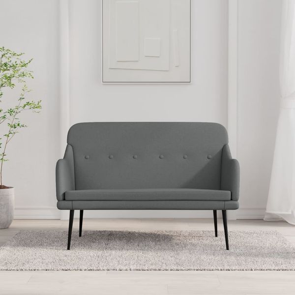 vidaXL Sitzbank Dunkelgrau 110x76x80 cm Stoff 351484