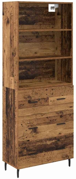 vidaXL Highboard mit Schubladen 2 pcs Altholz Holzwerkstoff 3415618
