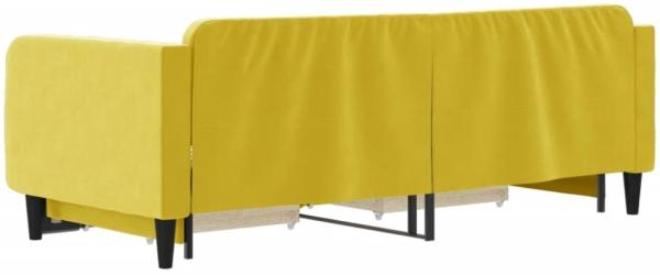 vidaXL Tagesbett Ausziehbar mit Schubladen Gelb 90x200 cm Samt 3197116 Bild 10